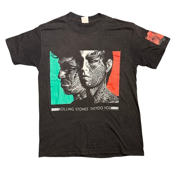 Rolling Stones Other - Vintage 1989 Rolling Stones Tattoo You Tour Shirt Black Single Stitch Brockum L